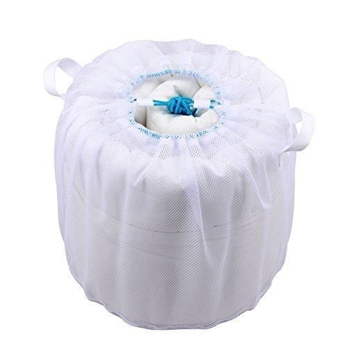 ダイヤ Daiya 洗濯ネット 特大 寝具用洗濯ネット 直径約45cmｘ40cm 出し入れ簡単 巾着型 乾燥機対応 寝具 洗濯 布団 毛布 まと