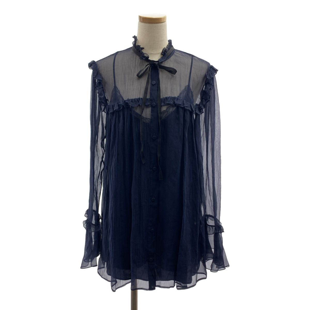 GUCCI フリル付きシルクシャツ 【公式通販】