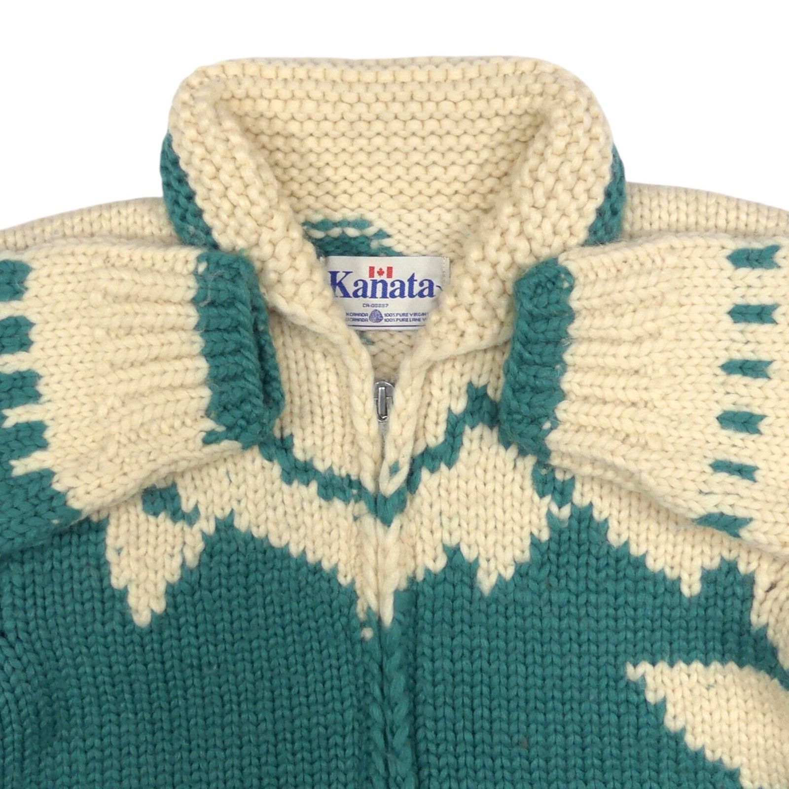 カウチン セーター kanata ハンドニット L カナダ製 カナタ ウール