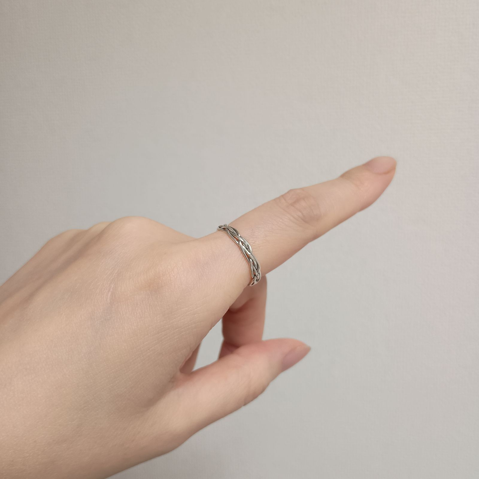 ワニ カレンシルバー リング 指輪 13号 16号 編み込み カレンシルバー リング karen silver ring 13号 カレン族