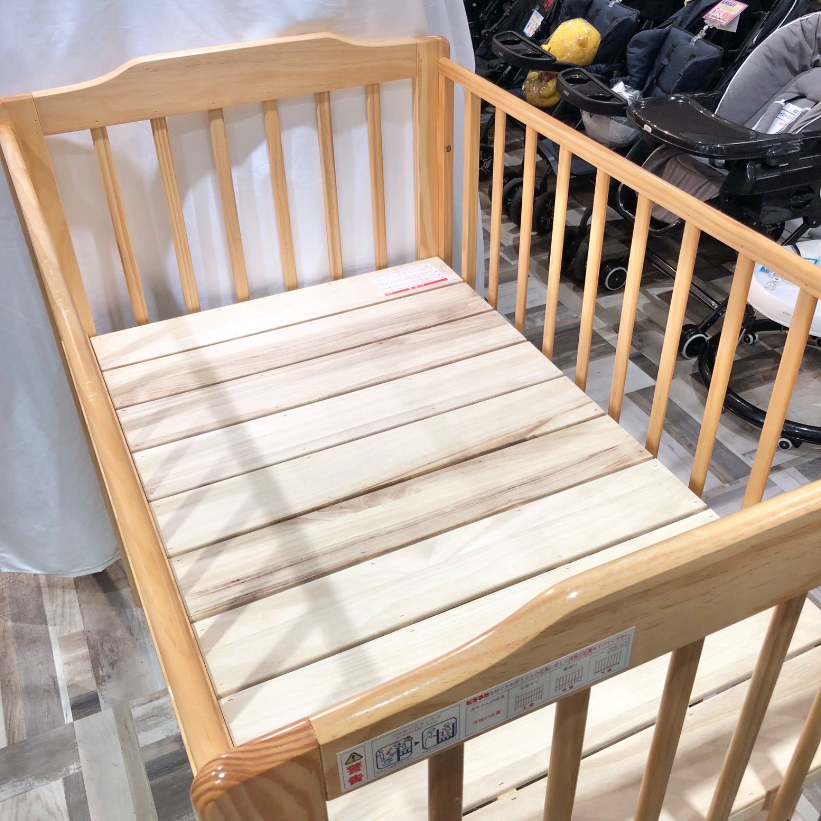 ハイシートベビーベッド ナチュラル 02020 KATOJI