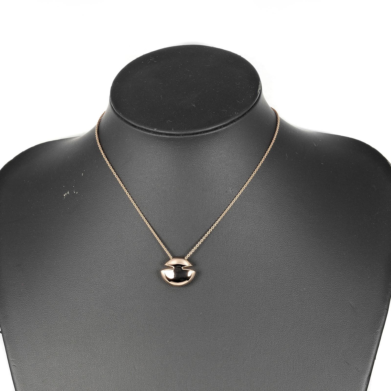 【BVLGARI】18Kピンクゴールド☆ブルガリ カボション ネックレス BVLGARI ブルガリ カボション ネックレス 18Kピンクゴールド