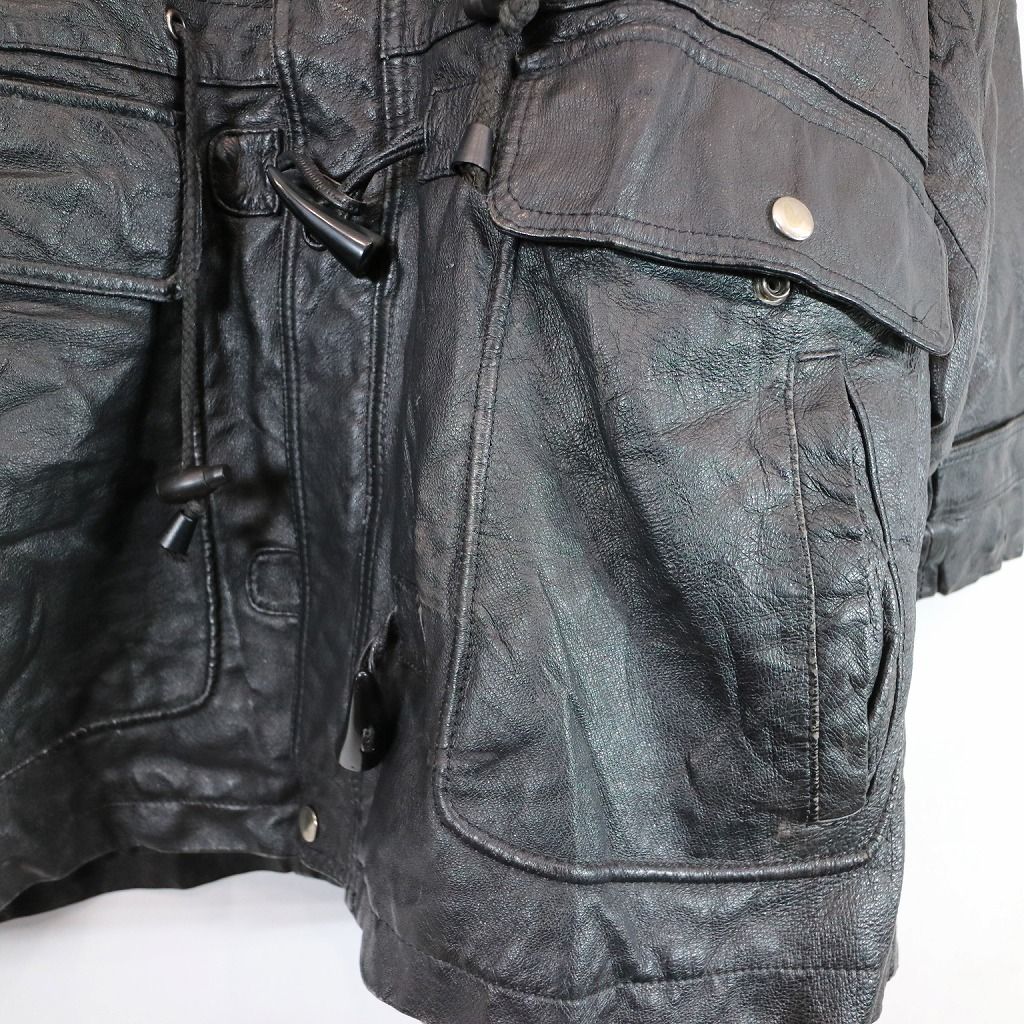 Wilsons Leather レザーダッフルコート ブラック 90s