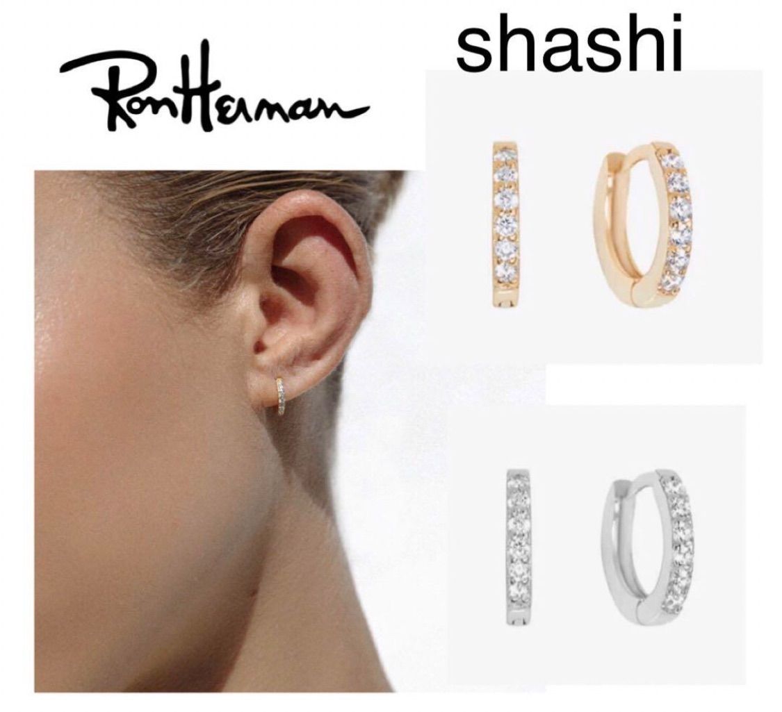 Shashi(シャシ) BEZEL PAVE HUGGIE ピアス G ロンハーマン取扱 Shashi(シャシ) BEZEL PAVE HUGGIE ピアス G ロンハーマン取扱