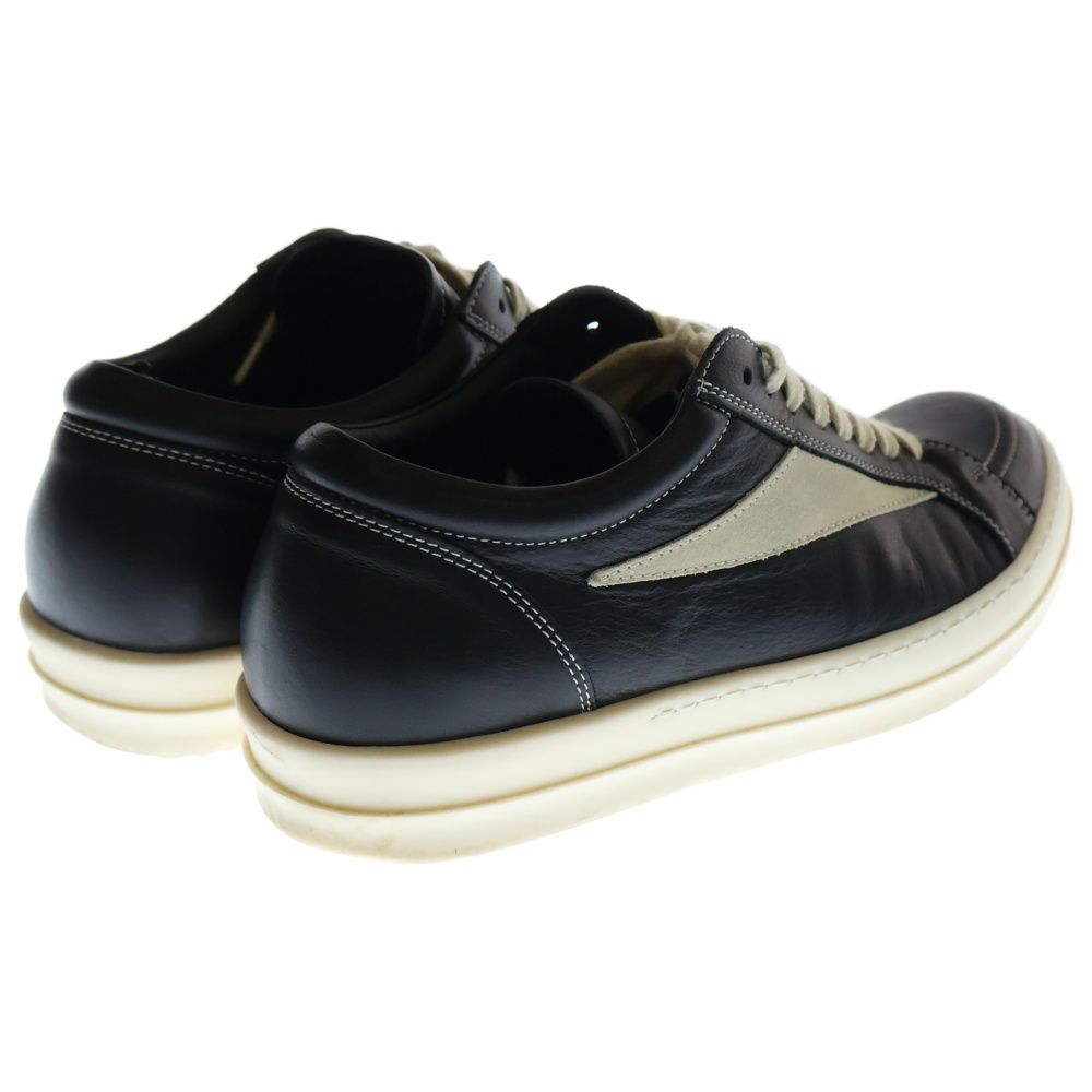 リックオウエンス ヴィンテージレザースニーカー ブラック RICK OWENS - 【24SS】ヘアカーフレザー ヴィンテージ