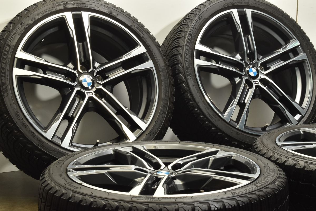 ダブルスポーク819M BMW F40 1シリーズ F44 2シリーズ 純正 18in 8J 57 PCD112 ミシュラン X-ICE SNOW 225 40R18 品番 8092352 可