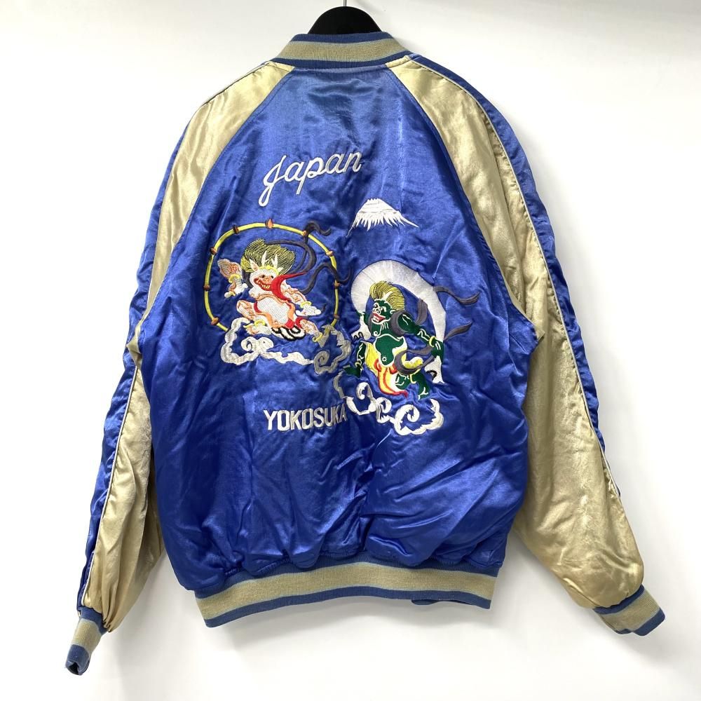 中古】MS:NICX SIXX 風神 雷神 スカジャン サイズM 青 ニックス