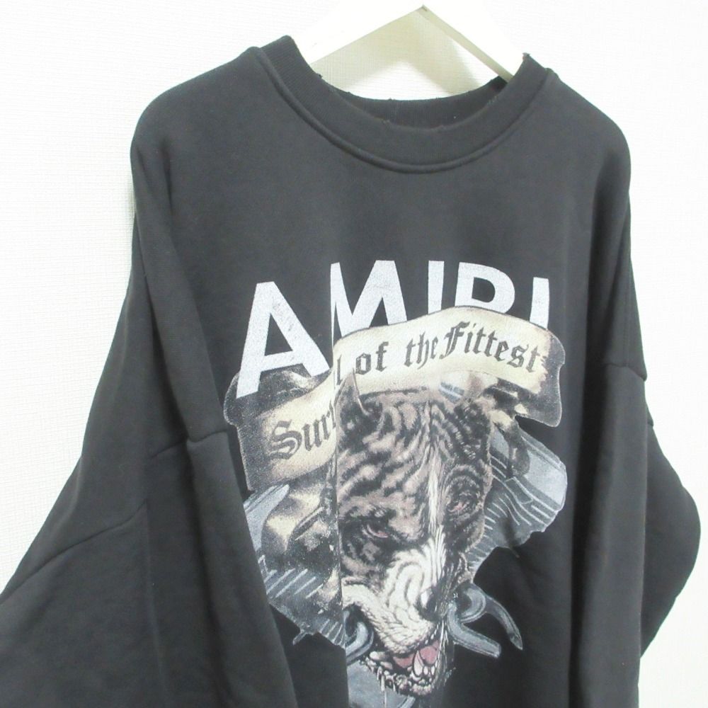 美品 AMIRI アミリ 19AW グラフィック ピットブル プルオーバー 