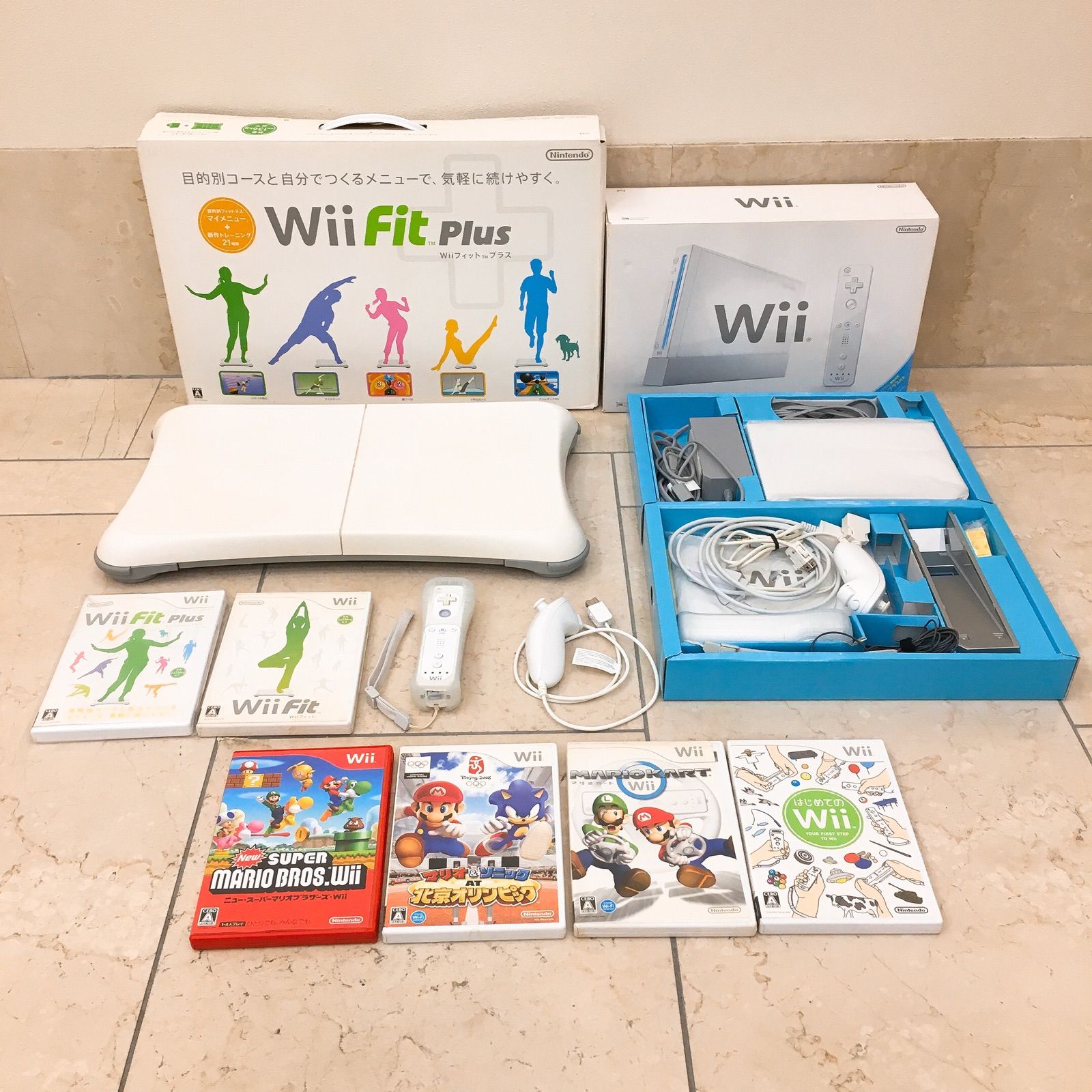Wii本体 Wiiバランスボード ソフト コントローラー まとめ売り 動作 