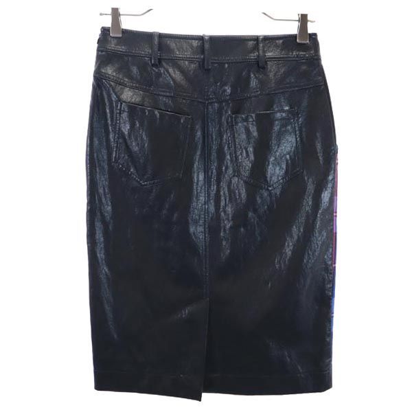 未使用 ブティックモスキーノ ミディ丈 フェイクレザー スカート I 38