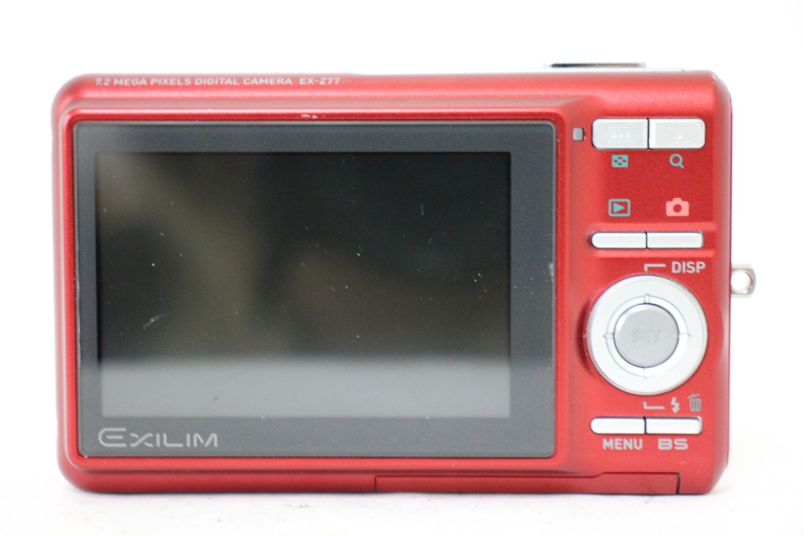 返品保証】 カシオ Casio Exilim EX-Z77 レッド 3x バッテリー付き