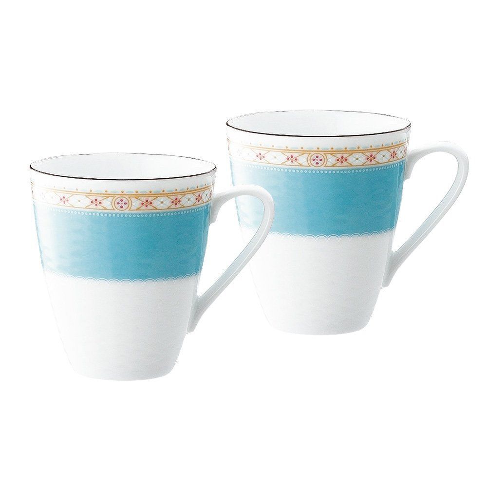 Noritake ノリタケ マグカップ ペアセット 295cc ハミングブルー 電子レンジ対応 2個 ファインポーセレン P5355L|1645
