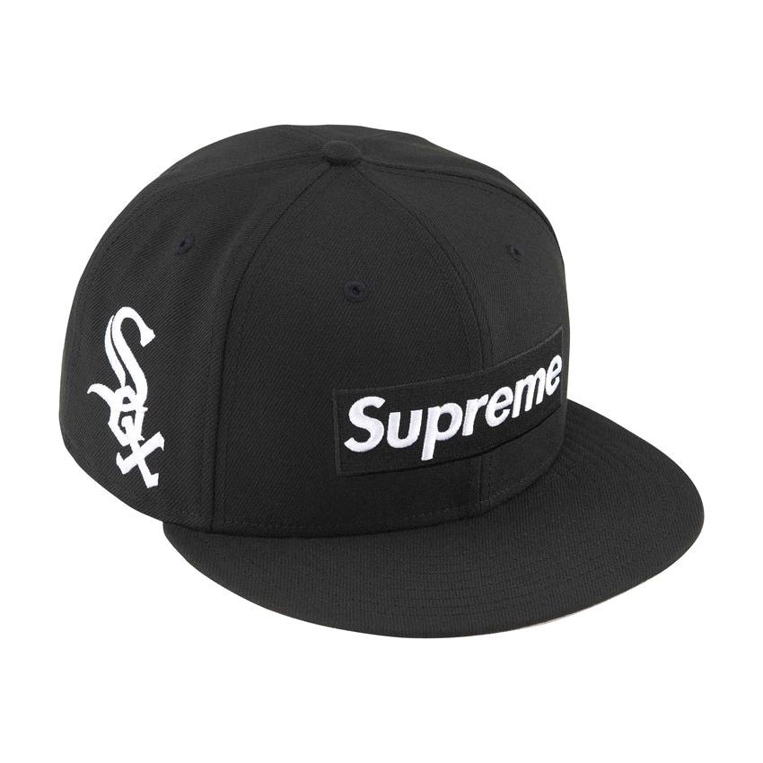 24SS Supreme MLB Teams Box Logo New Era Black-Chicago White Sox