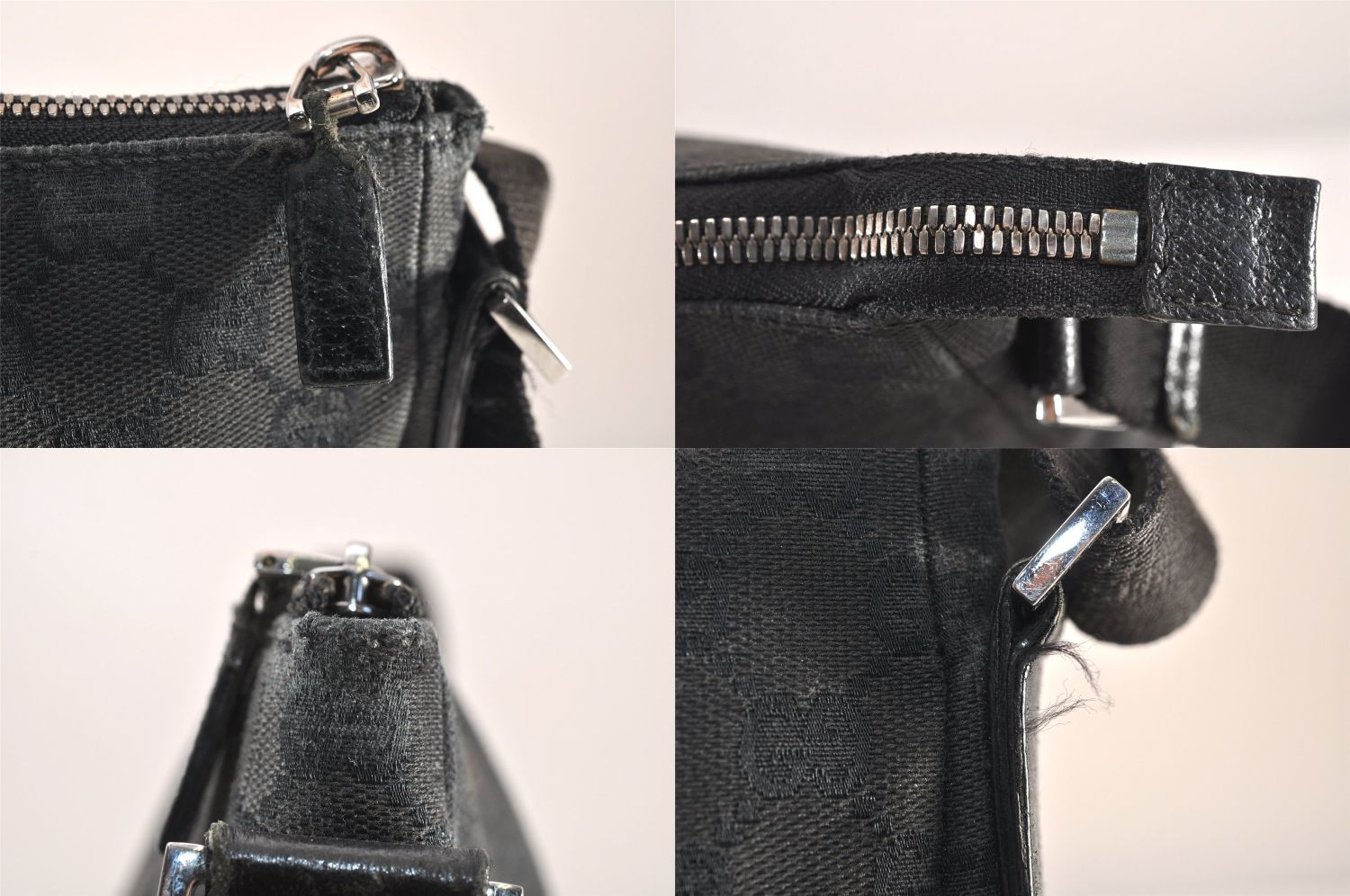 Gucci ブラックレザー ショルダーバッグ GUCCI ブラック レザー ショルダーバッグ