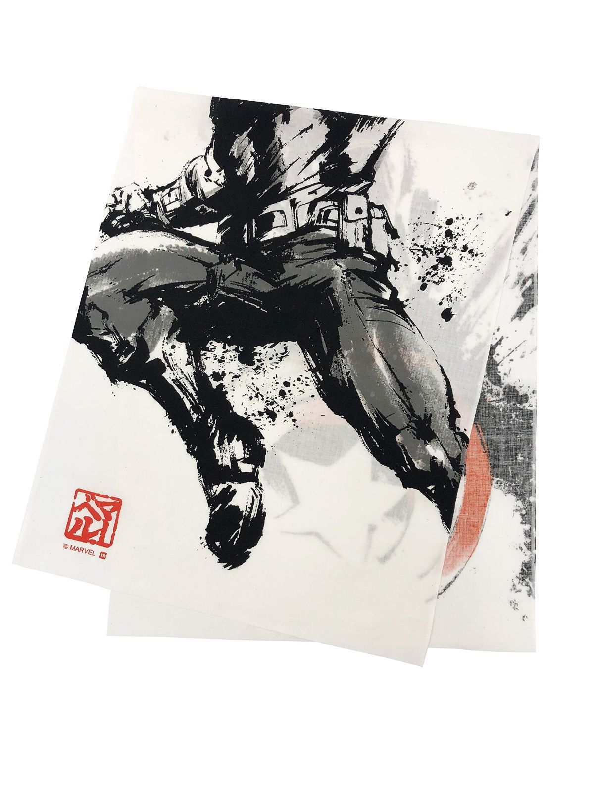 綿 墨絵風 キャプテン アメリカ キャプテンアメリカ マーベル Marvel 手ぬぐい 34 90 cm 丸眞