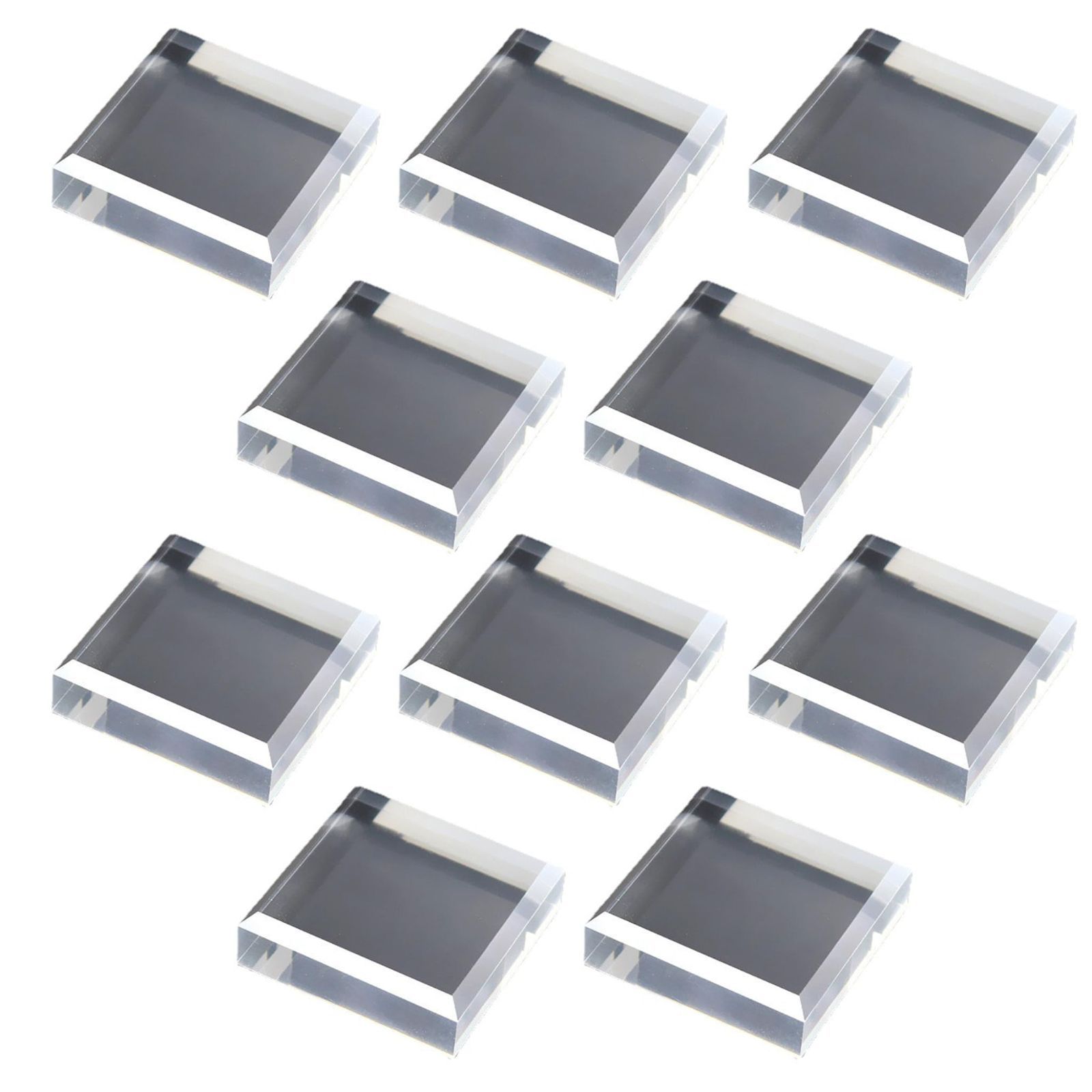 Size 6×6×1.5cm HAMILO アクリルベース 四角形 ディスプレイ 展示 10個セット 6×6×1.5cm
