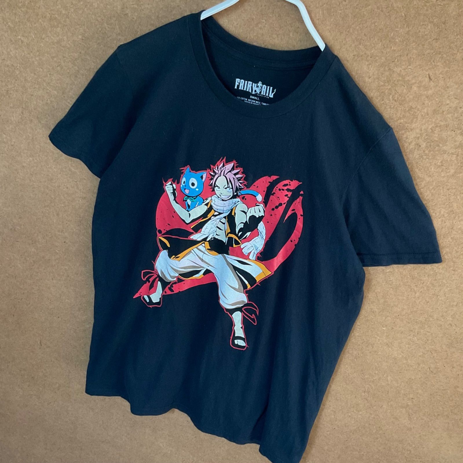 FAIRY TAIL Tシャツ 黒 アニメT 海外公式 Natsu And Happy Fairy Tail