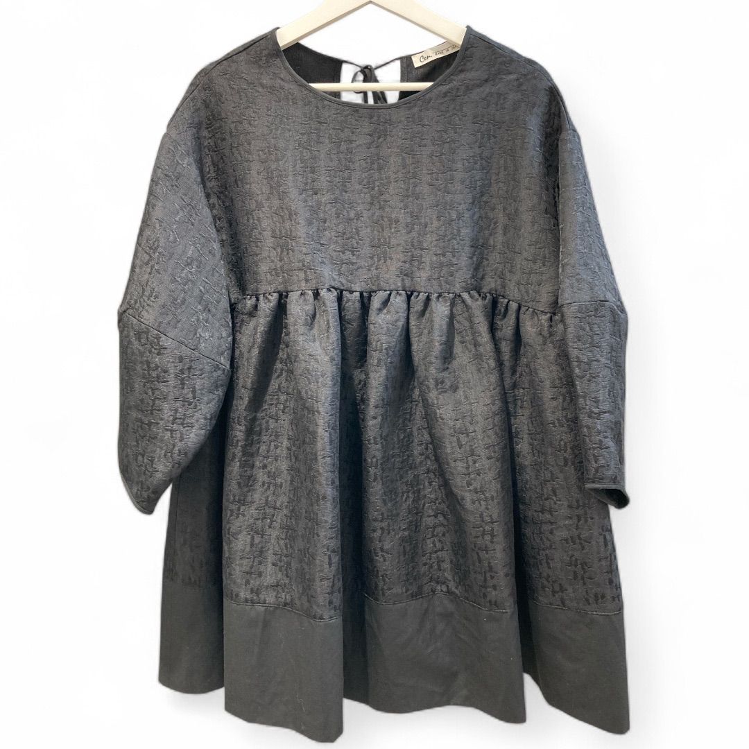 cen. セン ジャガードチュニック 黒 cen. セン スプリング ジャガード