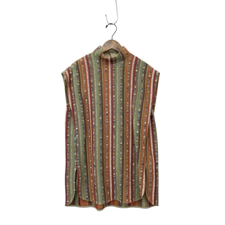 未使用品 Mame Kurogouchi マメクロゴウチ Raschel Stripe Jersey High Neck Top ラッセルストライプニットトップ ベスト 2 MM23SS-JS050 未使用品 Mame Kurogouchi マメクロゴウチ Raschel Stripe