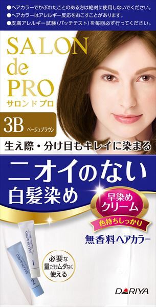 まとめ買い-36点セット サロンドプロ 無香料ヘアカラー 早染めクリーム 白髪用 ３Ｂ ベージュブラウン ダリヤ