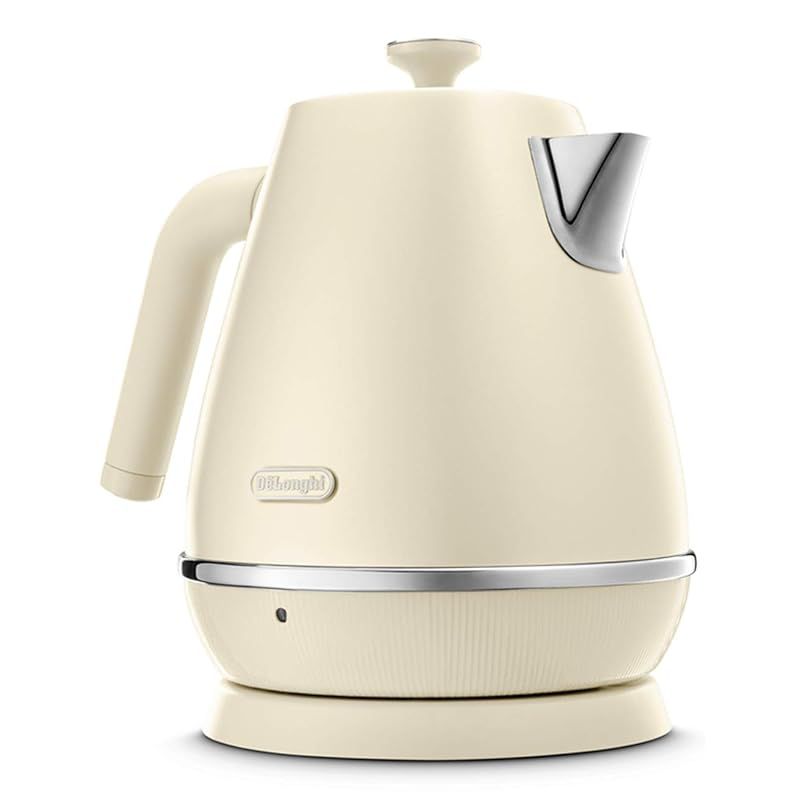 DeLonghi デロンギ De Longhi電気ケトル ディスティンタ ペルラ KBIN1200J-Y ステンレス 1.0L 見やすい水量計 異物混入防止フィルタ 空だき防止機能 簡単お手入れ イエロー ファミリー登録で3年 0