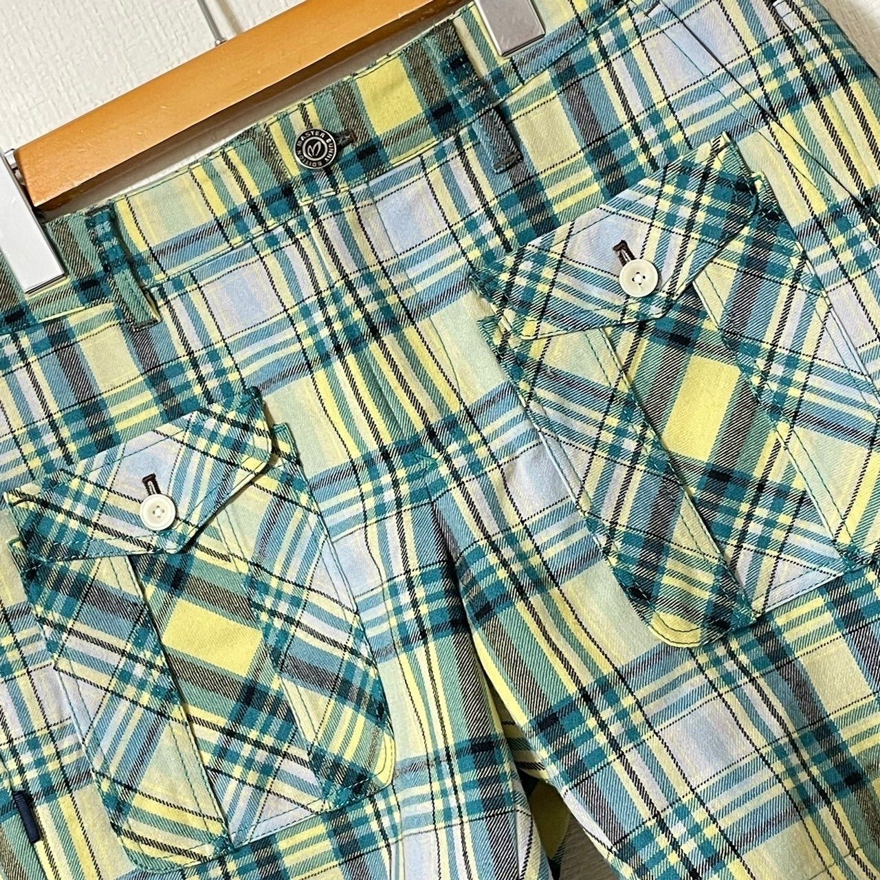 PEARLY GATESマスターバニーストレッチゴルフパンツチェック柄