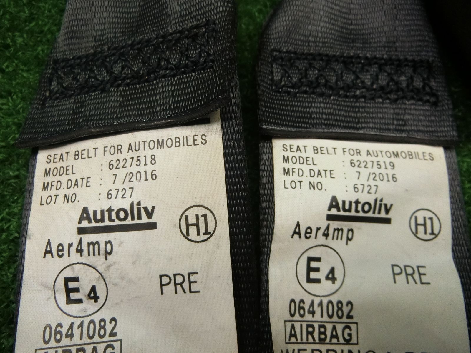 10642 N-BOX JF1 フロント シートベルト 左右セット キャッチ6227518 6227519 BRIGHTFACE_UK