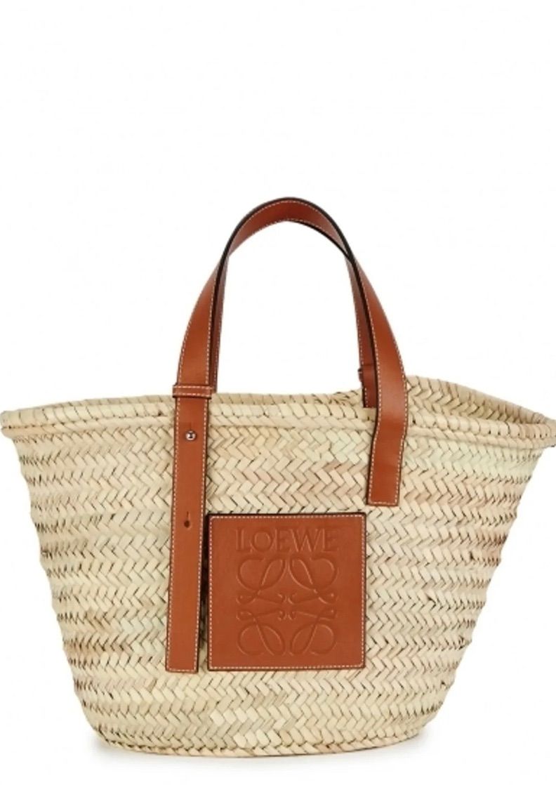 LOEWE M ロゴ ラフィア トートバッグ 籠バッグ Mサイズ カゴ