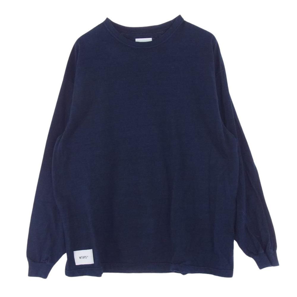 WTAPS ダブルタップス Tシャツ 221ATDT-CM34 藍染 インディゴ ロゴ 