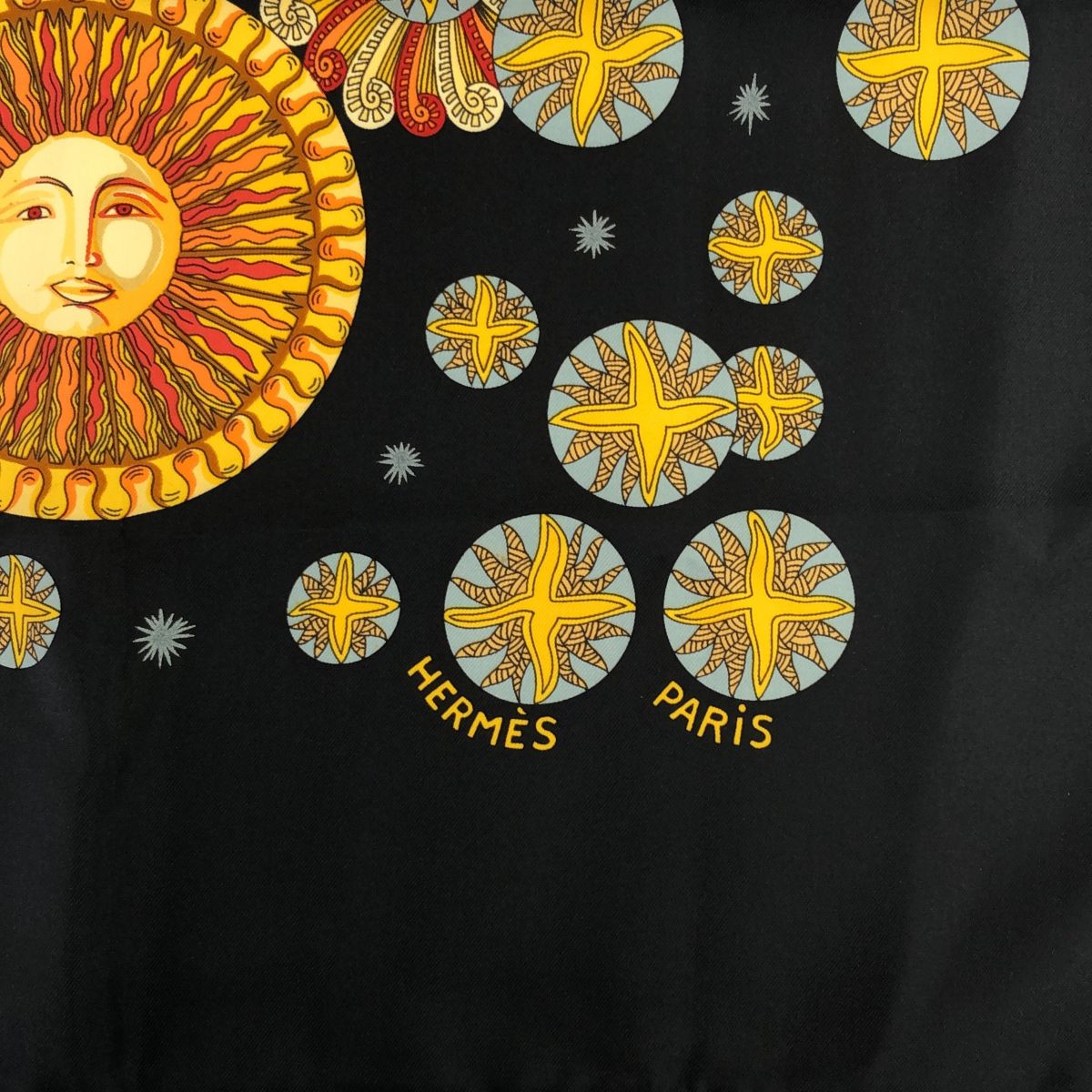 HERMES エルメス カレ90 LE ROY SOLEIL 太陽王 シルク スカーフ