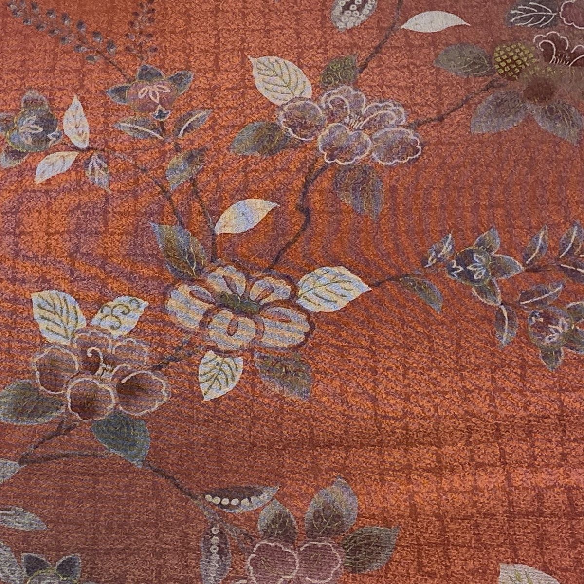 小紋 絣ぼかし 桜 金彩 正絹 反物 小紋 絣ぼかし 桜 金彩 正絹 反物