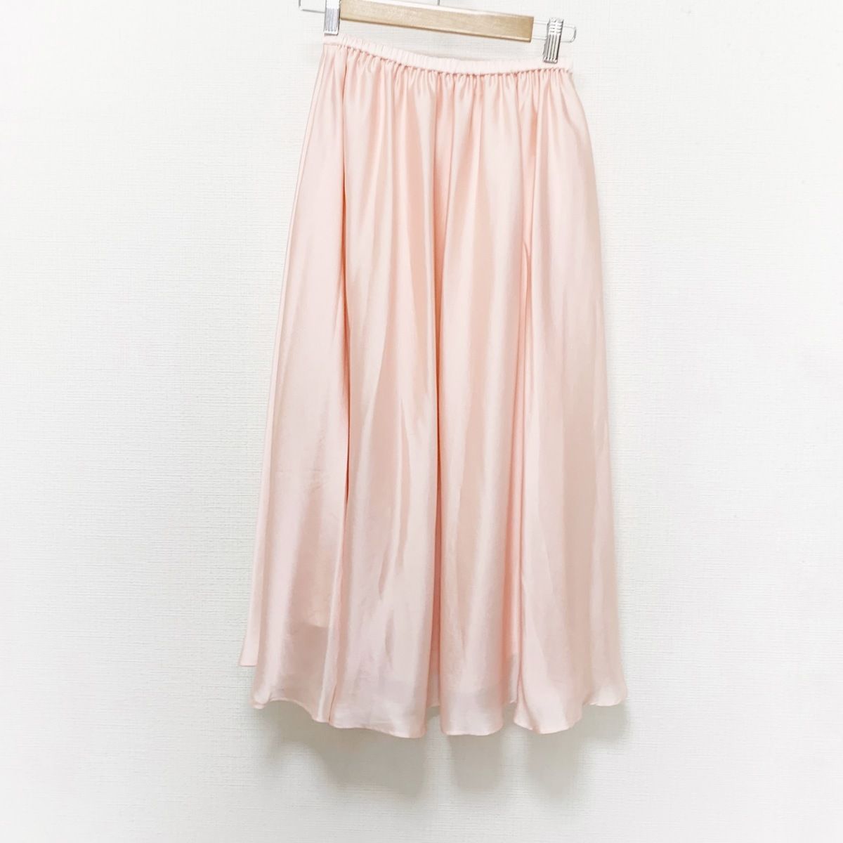 yori(ヨリ) ロングスカート サイズ36 S レディース美品 - ライトピンク ウエストゴム