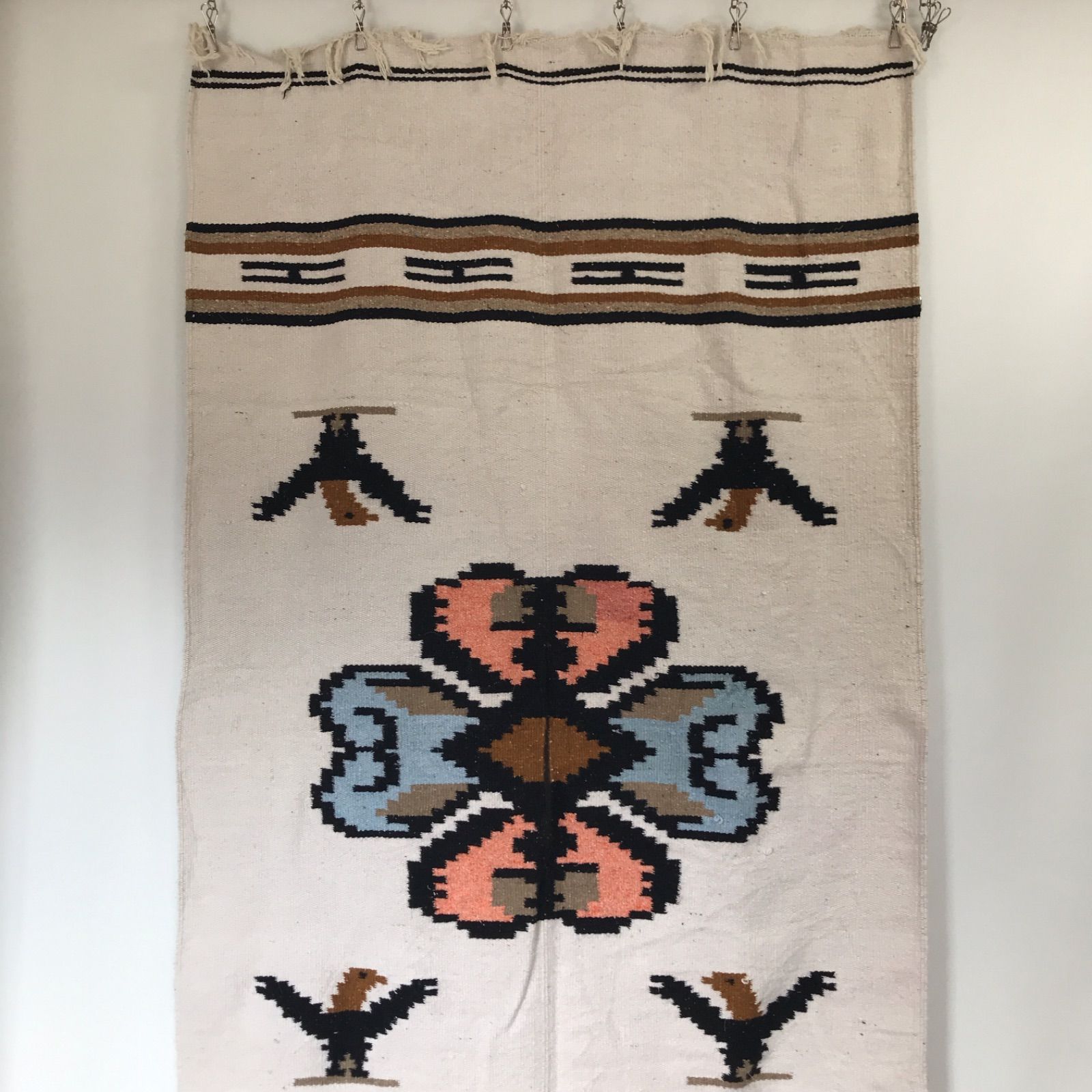 70s ヴィンテージ メキシカンラグ 大判 ブランケット アメリカ古着 70s ヴィンテージ メキシカンラグ 大判 ブランケット アメリカ古着