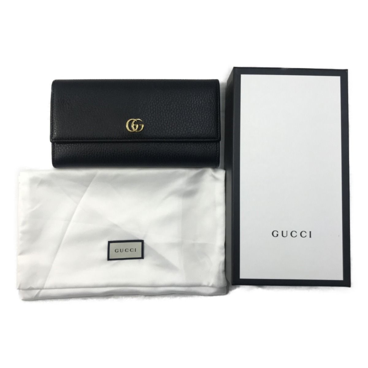 ##GUCCI グッチ GGマーモント コンチネンタルウォレット レザー 長財布 456116 傷・汚れ・スレ有