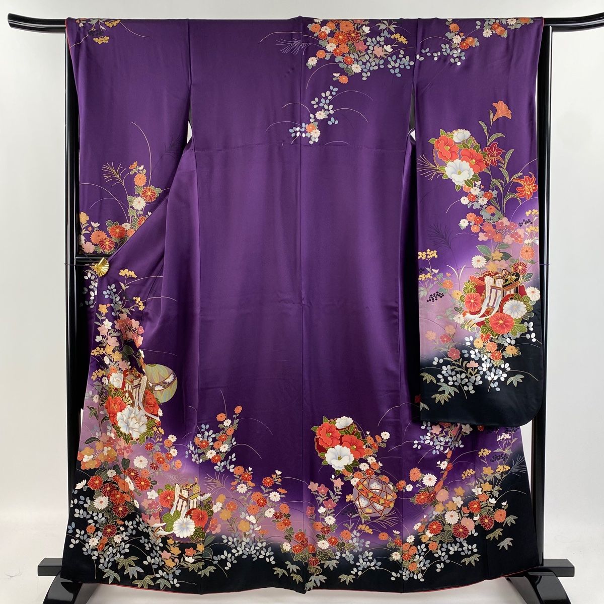 SO-229☆正絹 振袖セット 6点 小槌や花柄❣️身丈154.5㎝ 裄62.4㎝ 振袖ラインナップ – 振袖KAPUKI