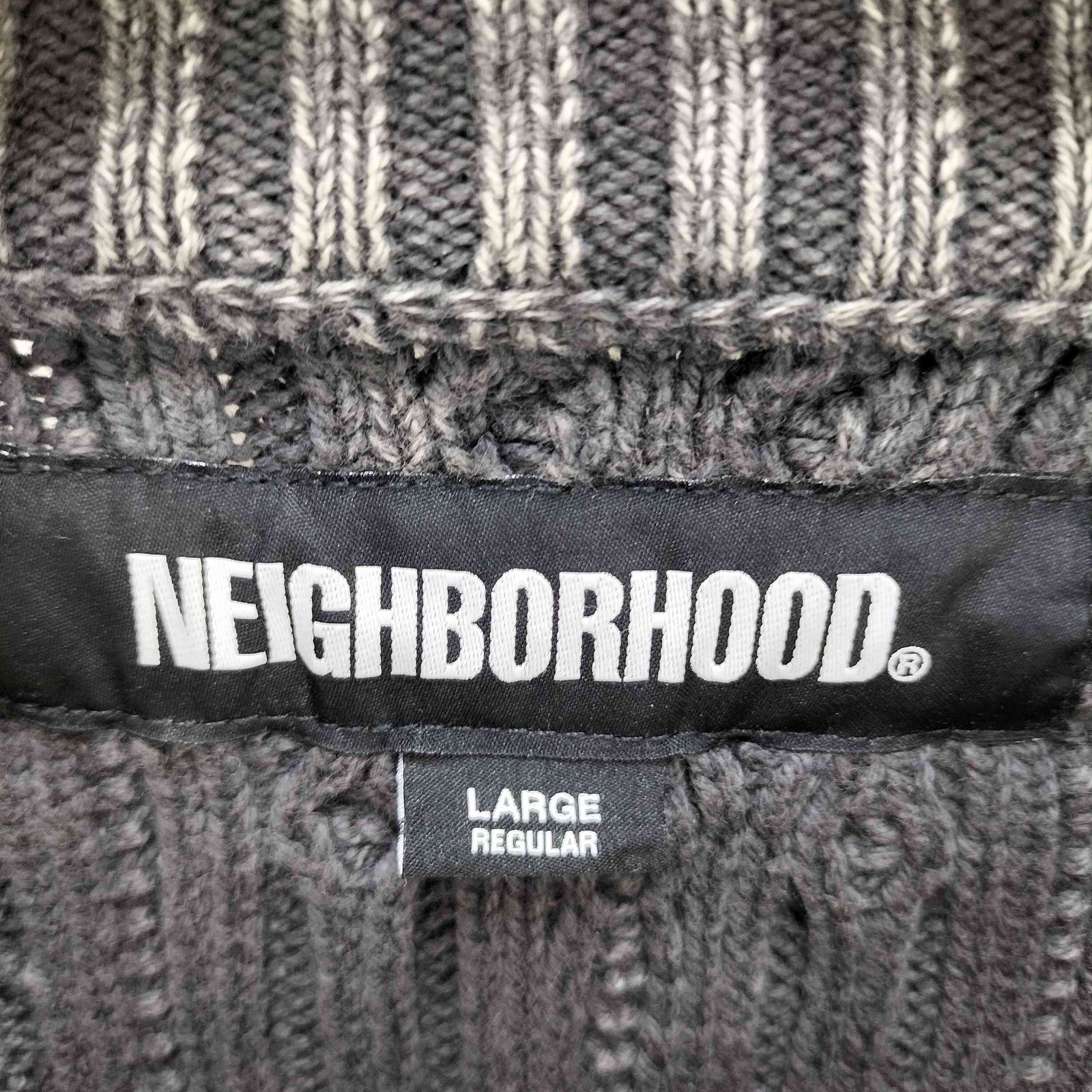 ネイバーフッド NEIGHBORHOOD 24AW WASHED CREWNECK CABLE SWEATER