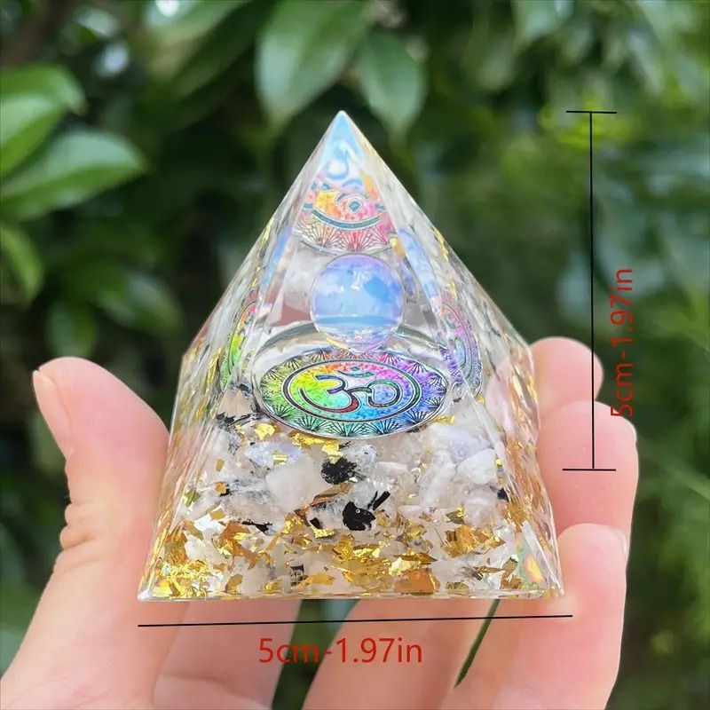 天然石 オルゴナイト ピラミッド 水晶 リアル 置物 パワーストーン