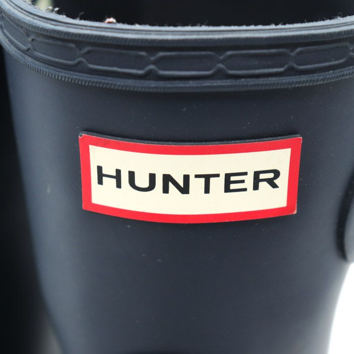 ハンター レインブーツ ラバー ショートブーツ サイドベルト 長靴 ブランド シューズ 靴 レディース 7(US)サイズ ネイビー HUNTER  【中古】 - メルカリ