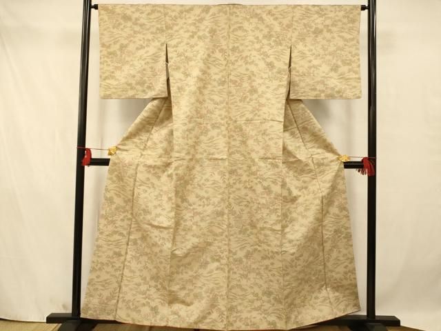 平和屋着物□本場大島紬 7マルキ 枝花文 正絹 逸品 未使用