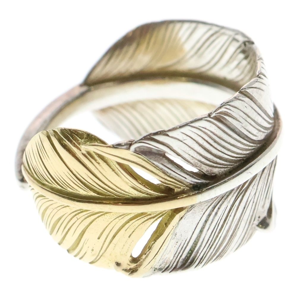 鷲見太郎 ワシミタロウ M Feather K18 Top Ring 01 鷲見太郎 (ワシミタロウ) M feather K18 top ring 01 先金フェザー