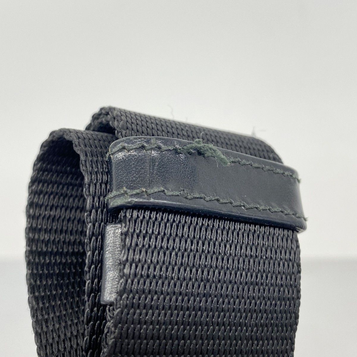 5id4752】プラダ ショルダーバッグ ナイロン ブラック シルバー金具  