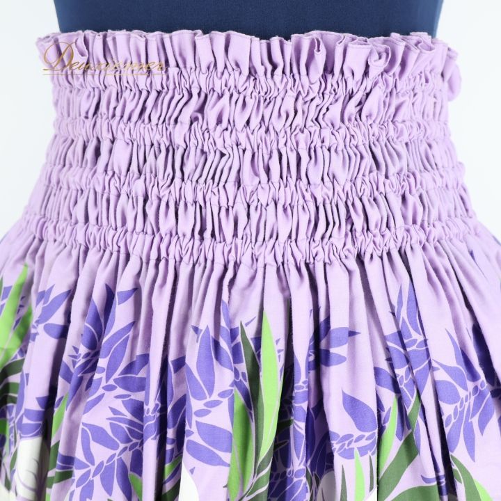 Aloha Emika パウスカート 黄緑＋アイボリー ハワイアンフ フラダンス Emika フラダンス スカート赤と白。他、緑