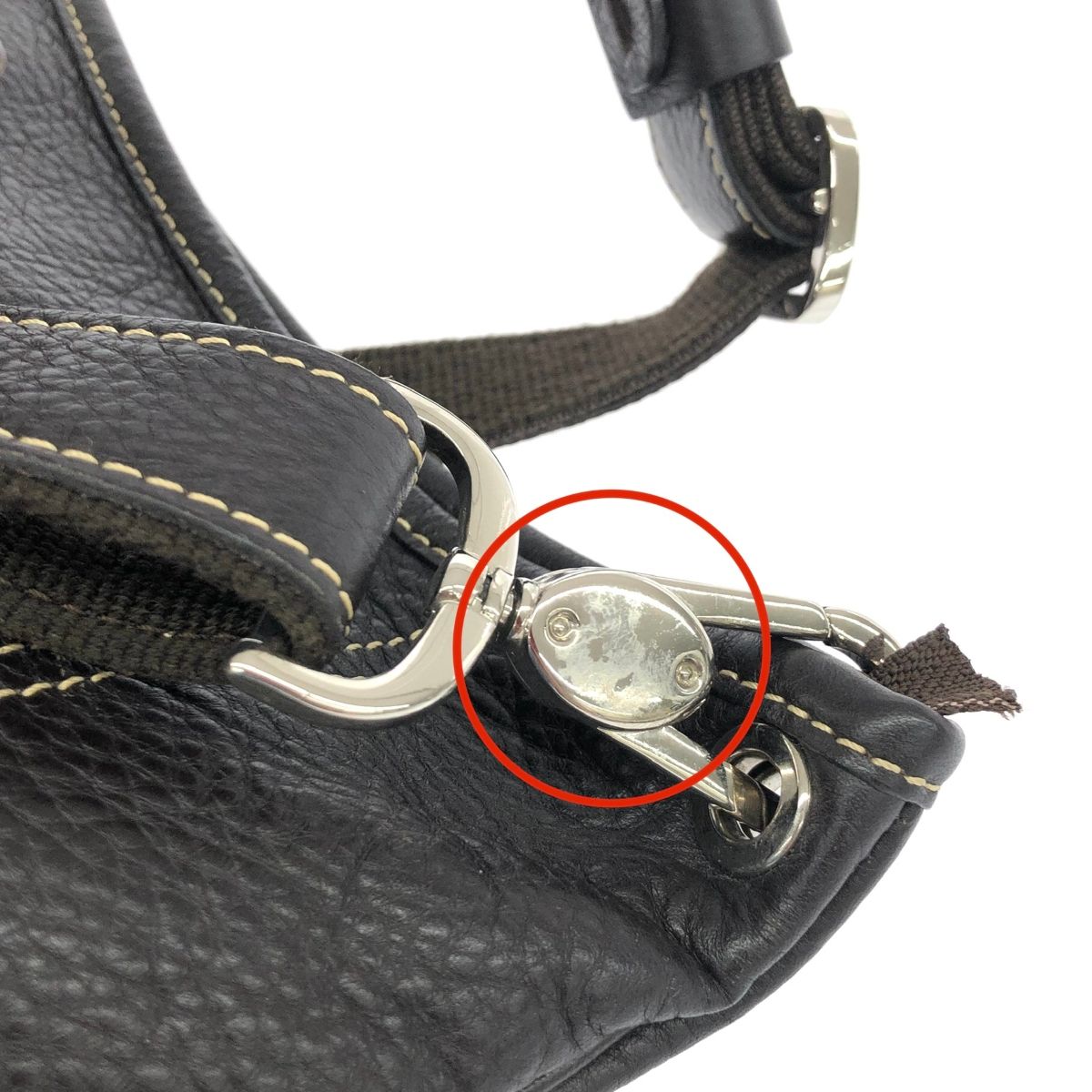 LONGCHAMP ロンシャン ショルダーバッグ レザー ブラウン レディース