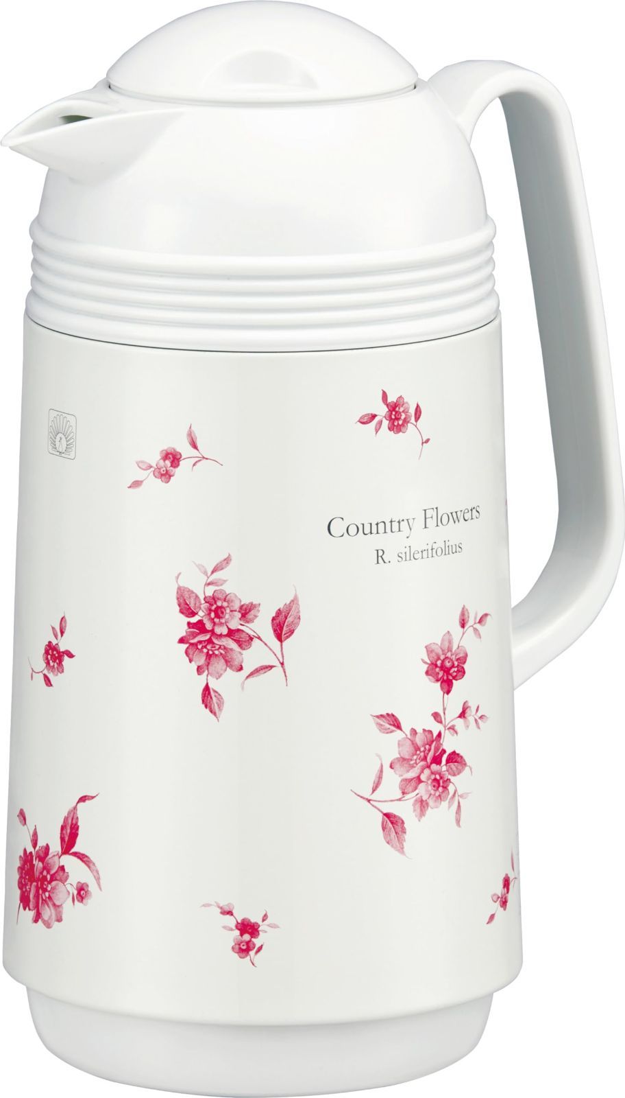 カントリーフラワー 日本製 ポット まほうびん 花柄 GHD-100 電気不要 保温力 ハンディポット パッキン無し 魔法瓶 卓上ポット ガラス製 FLC 保冷 保温 1.0L 保温ポット ピーコック ピーコック魔法瓶工業 The-peacock