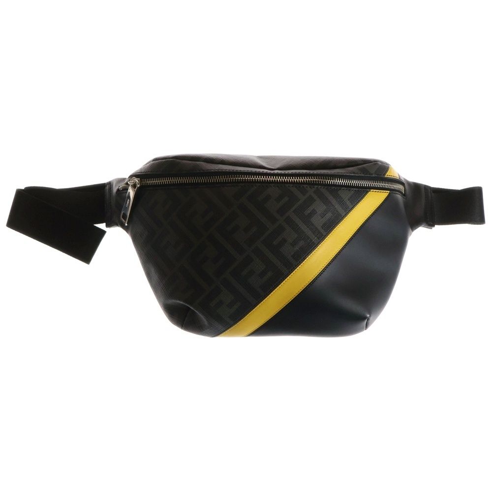 フェンディ ベルト ズッカ柄 シルバー金具 レザー ブラック 楽天市場