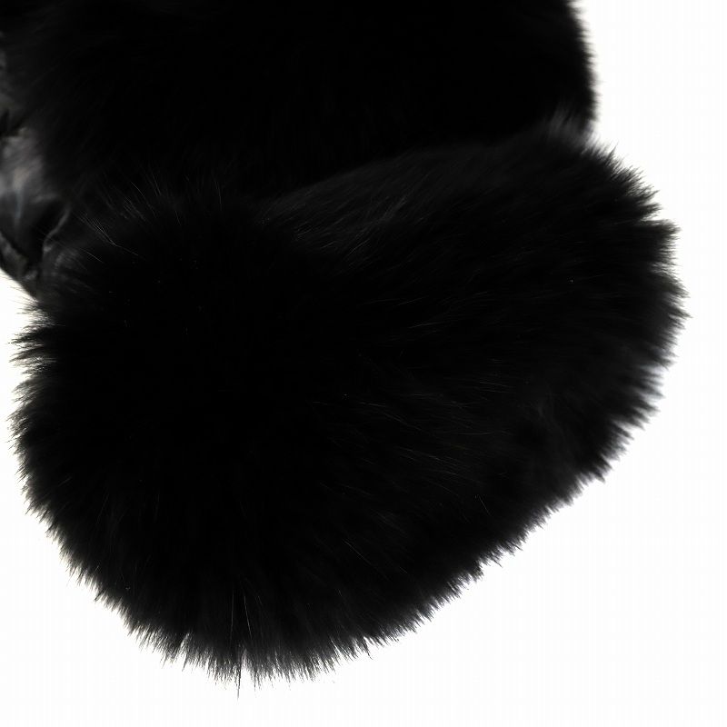 ヘルノ HERNO ダウンコート ロング丈 ファー アウター 40 S 黒