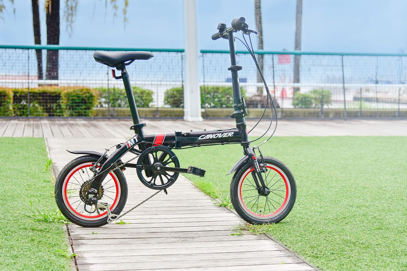 約10kg 軽量 46T大型クランク アルミフレーム 6段変速 シマノ 14インチ CA-M1 折りたたみ自転車 カノーバー CANOVER BRIGHTFACE_UK