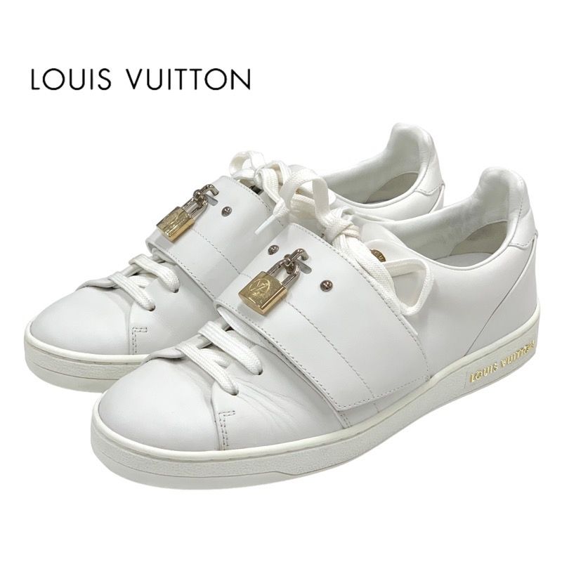 ルイヴィトン LOUIS VUITTON フロントローライン スニーカー 靴 シューズ レザー ホワイト パドロック