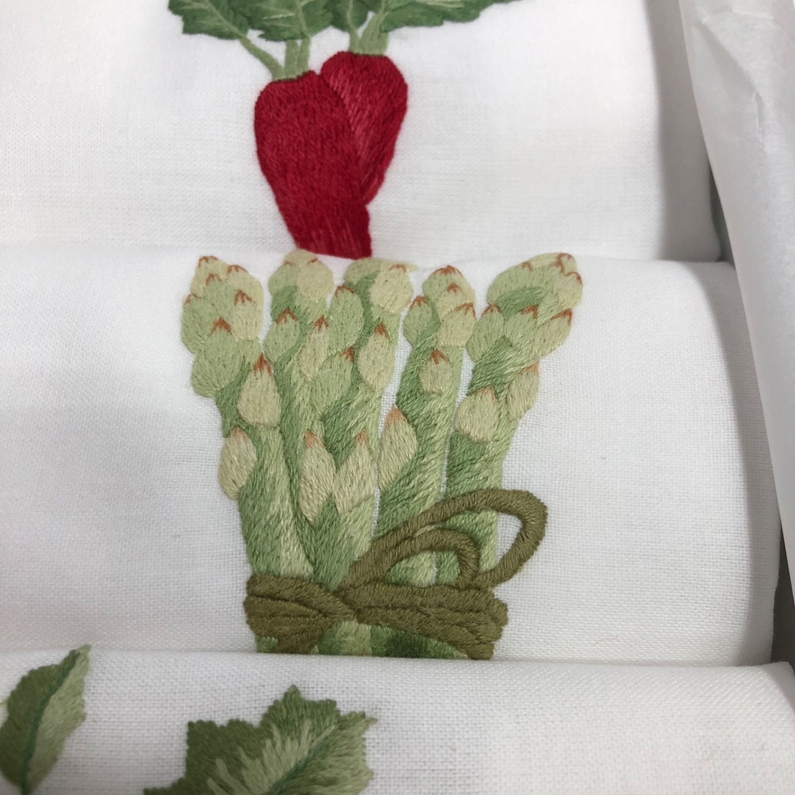 ☆WAKO 銀座和光 ランチクロス ランチョンマット 野菜刺繍 6枚セット