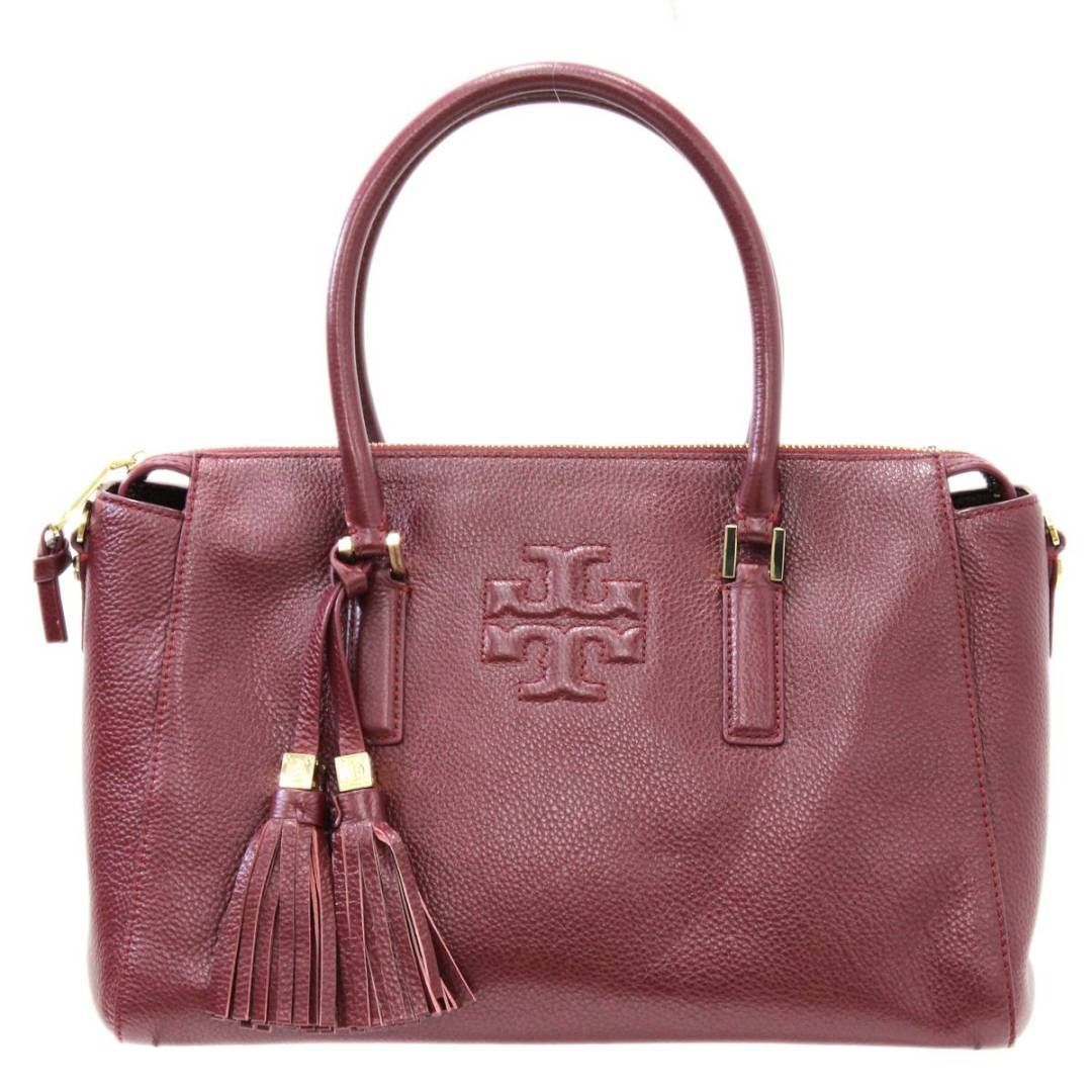 TORY BURCH/トリーバーチ カーフ 2way ハンドバッグ ショルダーバッグ ワインレッド ES ABランク - メルカリ